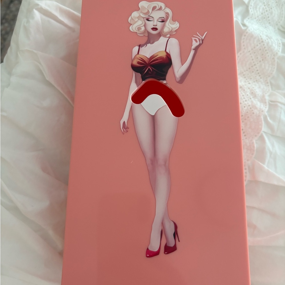 Pink Box with Illustrated Woman